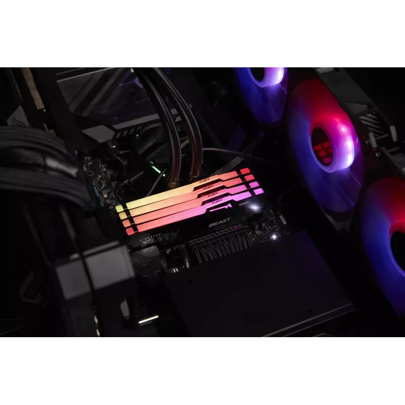Kingston FURY Beast 16GB (2x8GB) DDR5 6000MT/s CL30 RGB EXPO atminties rinkinys