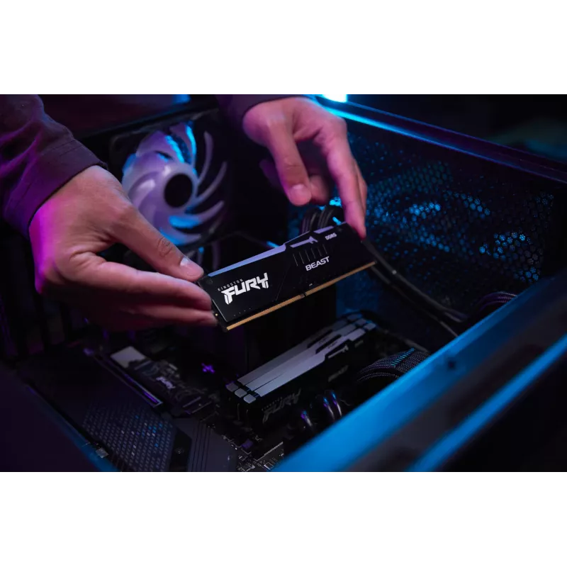 Kingston FURY Beast 16GB (2x8GB) DDR5 6000MT/s CL30 RGB EXPO atminties rinkinys