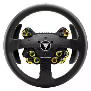 Thrustmaster Evo Racing 32R Leather vairas, juodas/geltonas, PC, PlayStation 4, PlayStation 5, Xbox, Xbox One