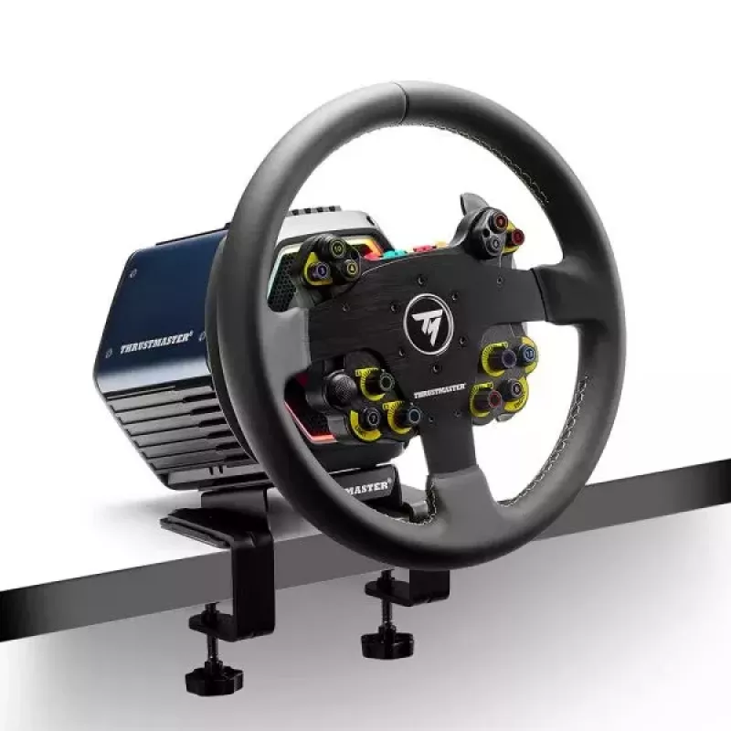 Thrustmaster Evo Racing 32R Leather vairas, juodas/geltonas, PC, PlayStation 4, PlayStation 5, Xbox, Xbox One