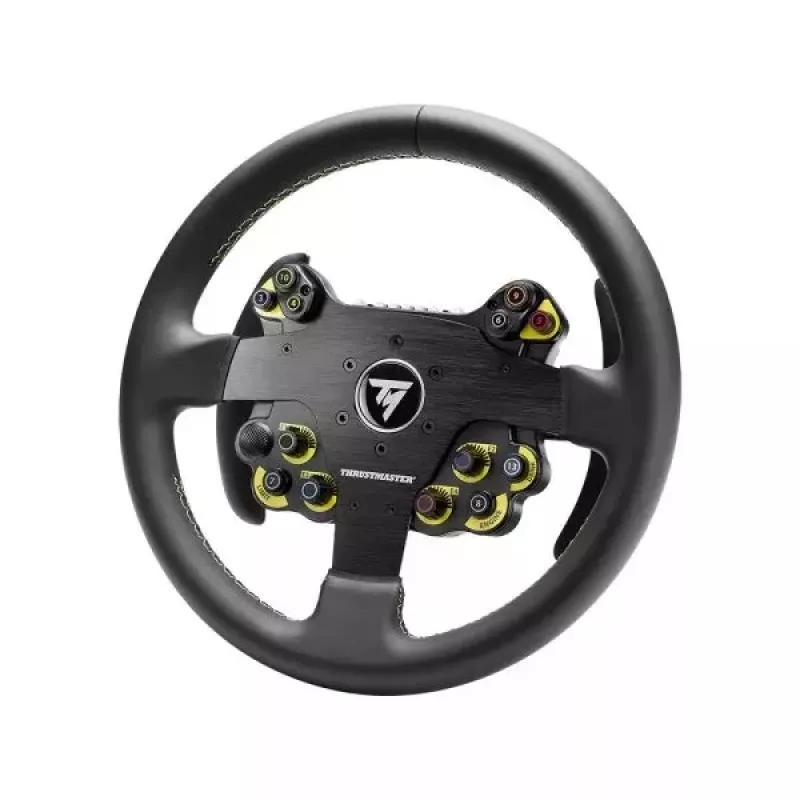 Thrustmaster Evo Racing 32R Leather vairas, juodas/geltonas, PC, PlayStation 4, PlayStation 5, Xbox, Xbox One