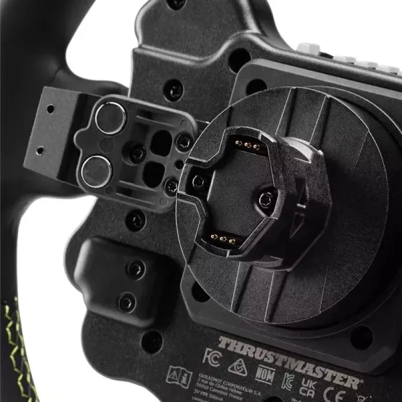 Thrustmaster Evo Racing 32R Leather vairas, juodas/geltonas, PC, PlayStation 4, PlayStation 5, Xbox, Xbox One