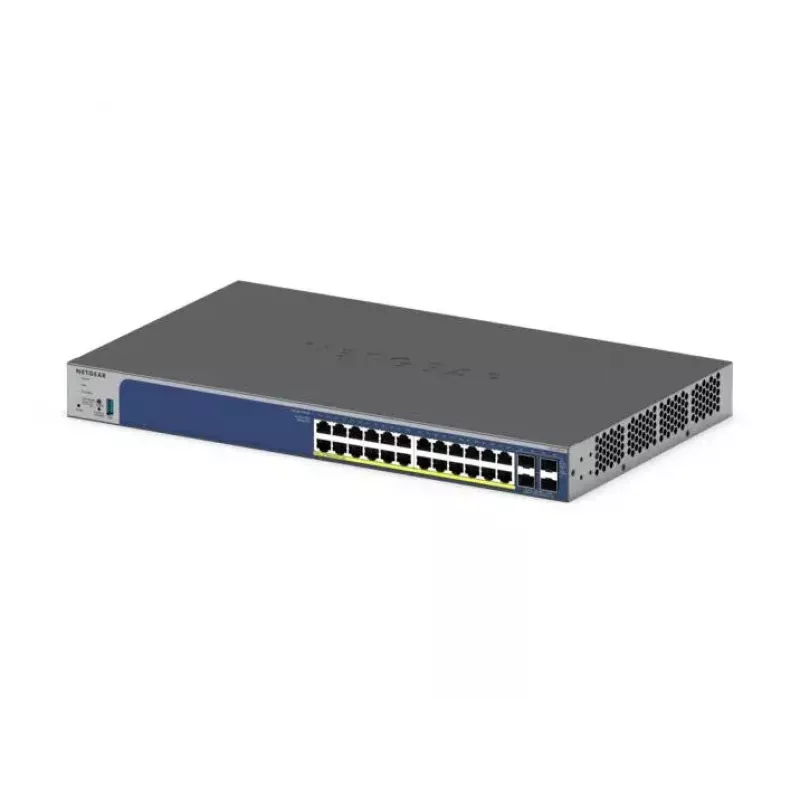 NETGEAR GS728TXP 28 prievadų PoE Gigabit/10G sukraunamas išmanusis jungiklis