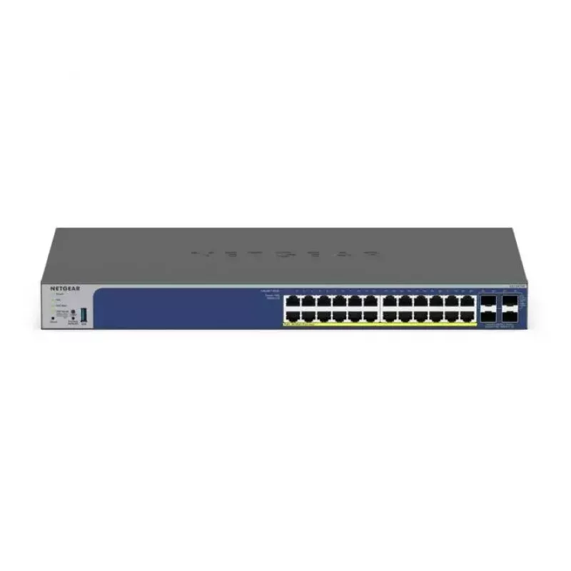 NETGEAR GS728TXP 28 prievadų PoE Gigabit/10G sukraunamas išmanusis jungiklis