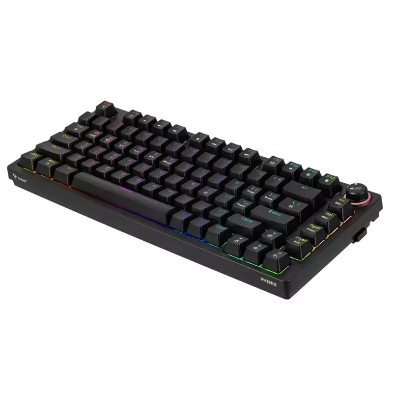 Žaidimų klaviatūra Savio SAVGK-PHENIX YELLOW USB RF Wireless Bluetooth Mechaninė 82 klavišų RGB