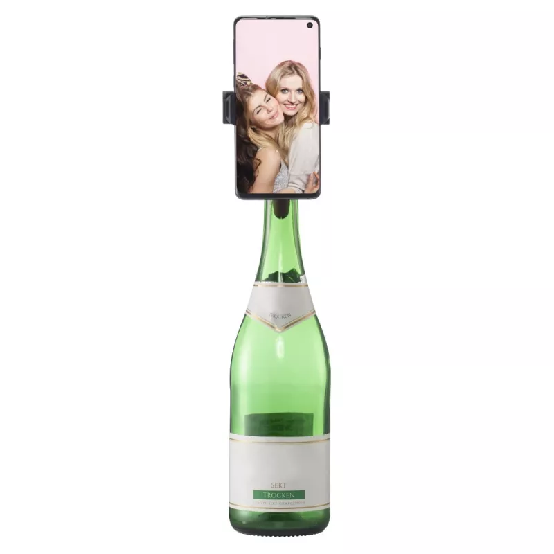 Nešiojamas laikiklis telefonui Hama Bottle Pod Fun, pasyvus, juodas/raudonas