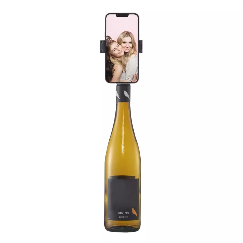 Nešiojamas laikiklis telefonui Hama Bottle Pod Fun, pasyvus, juodas/raudonas