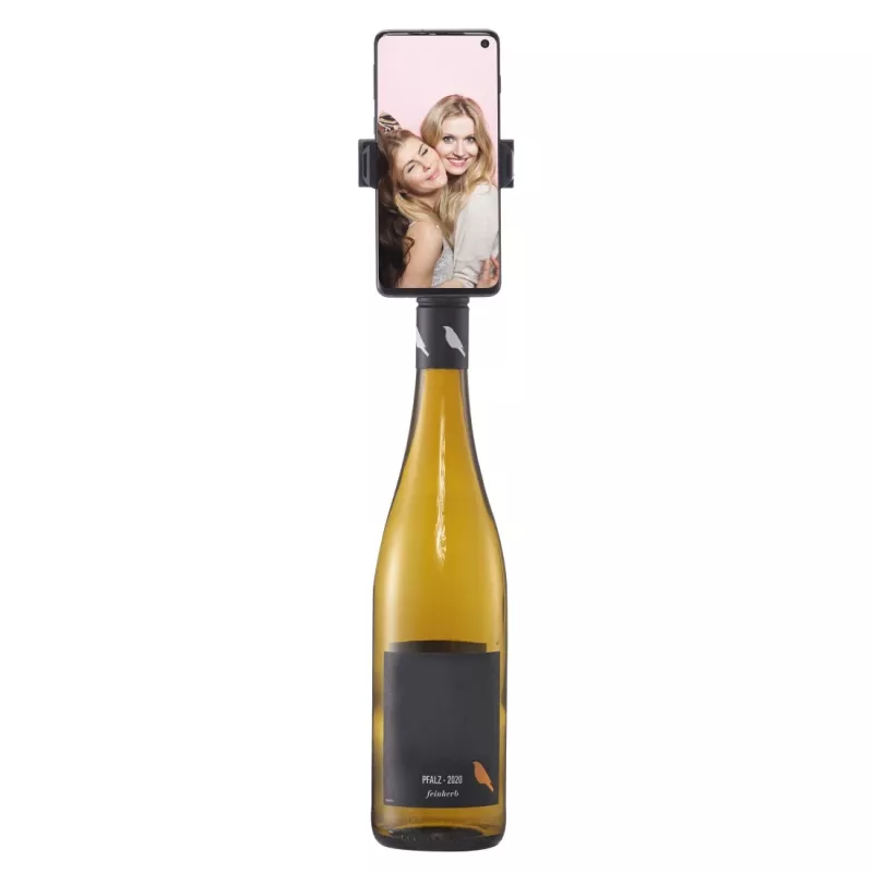 Nešiojamas laikiklis telefonui Hama Bottle Pod Fun, pasyvus, juodas/raudonas