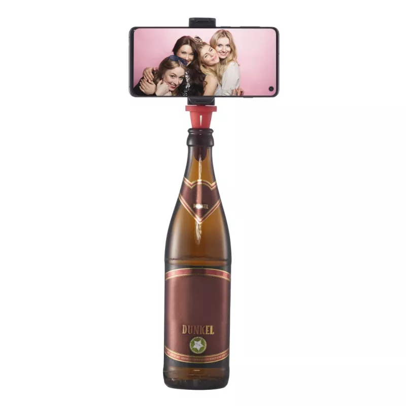Nešiojamas laikiklis telefonui Hama Bottle Pod Fun, pasyvus, juodas/raudonas