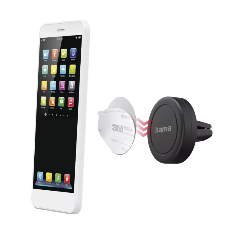 Hama Magnet Passive laikiklis mobiliesiems telefonams ir išmaniesiems telefonams juodas 00201517