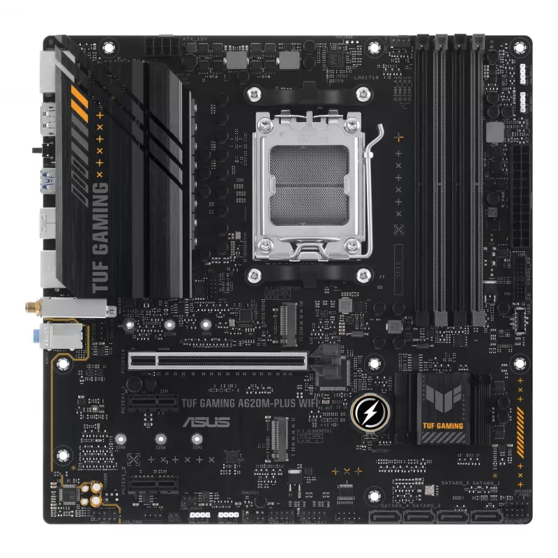 ASUS TUF GAMING A620M-PLUS WIFI pagrindinė plokštė AMD A620 Socket AM5 micro ATX
