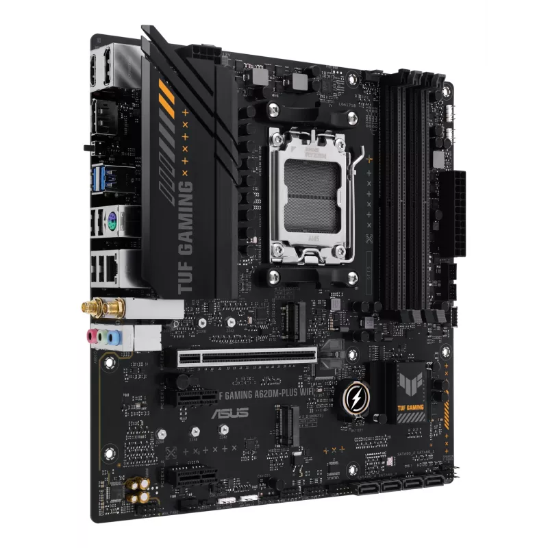 ASUS TUF GAMING A620M-PLUS WIFI pagrindinė plokštė AMD A620 Socket AM5 micro ATX