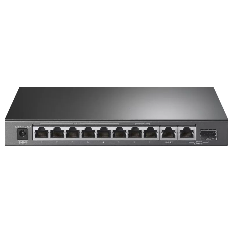 TP-Link TL-SG1210PP 10 prievadų Gigabit stalinis komutatorius su 6 PoE+ ir 2 PoE++ prievadais