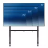 Neomounts FL50-575BL1 televizoriaus stovas ant ratukų 65-115 colių – greitas montavimas – TÜV