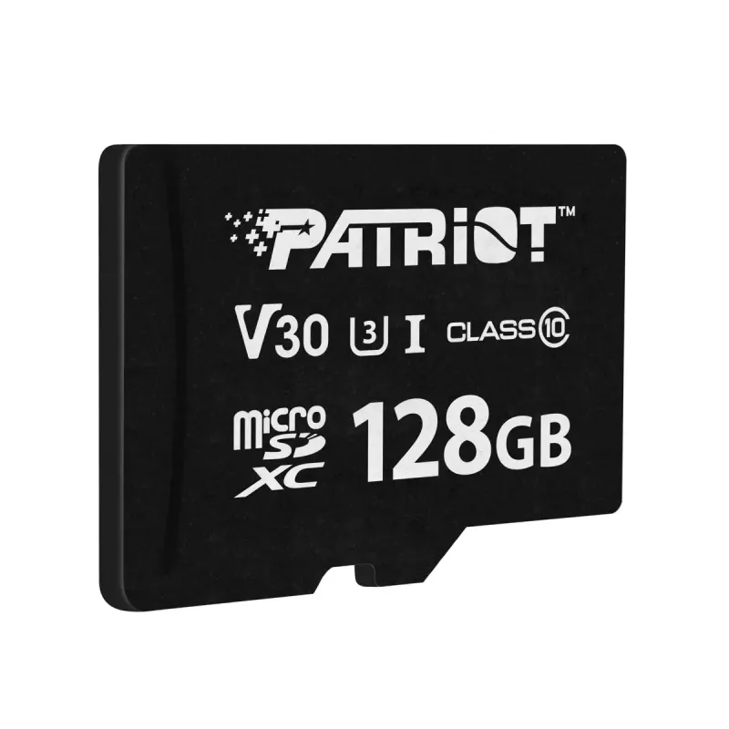 MicroSDXC atminties kortelė PATRIOT VX Series 128GB UHS-I U3 V30 Class 10 — skaitymas 90 MB/s, rašymas 80 MB/s