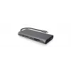 ICY BOX IB-DK4050-CPD vielinė USB 3.2 Gen 1 (3.1 Gen 1) Type-C dokavimo stotelė, antracitinė