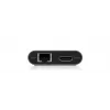 ICY BOX IB-DK4050-CPD vielinė USB 3.2 Gen 1 (3.1 Gen 1) Type-C dokavimo stotelė, antracitinė