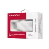 Sieninis įkroviklis Axagon ACU-PD20W 1x QC3.0/AFC/FCP/PD Type-C 20W baltas