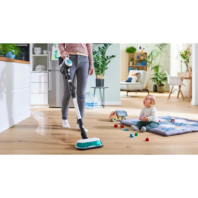 Bosch BCS71HYG1 belaidis šluotinis dulkių siurblys, šlapiam ir sausam valymui, HEPA, be maišelio, 0,3 l, 23,5 W, juoda/balta, 3 Ah