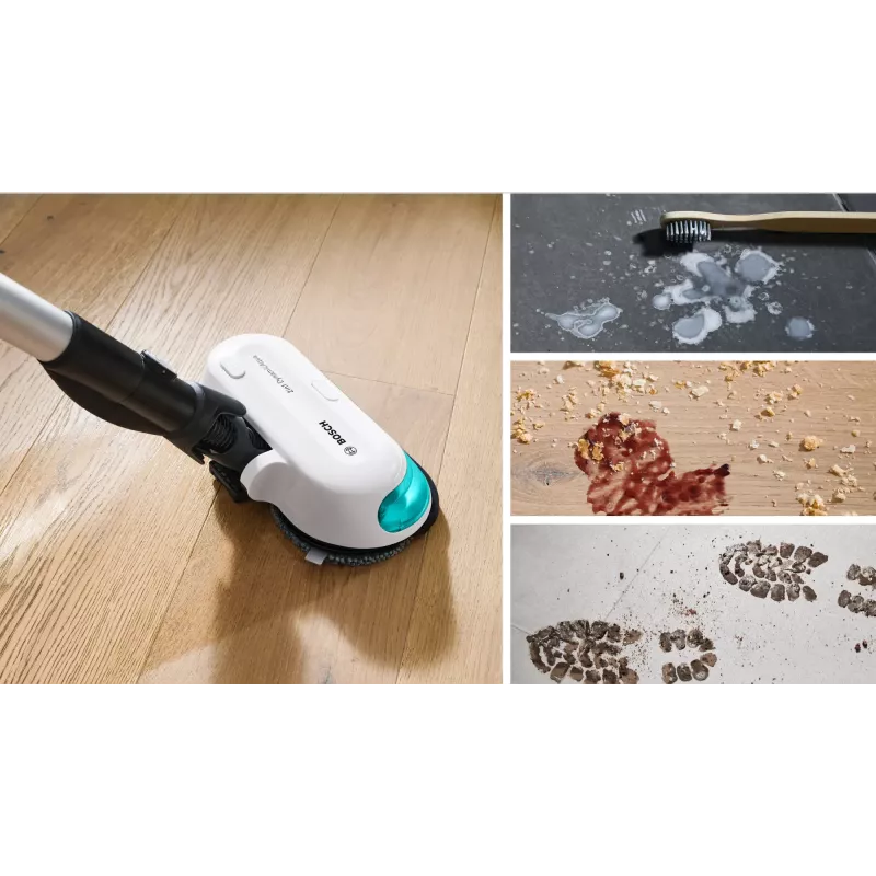 Bosch BCS71HYG1 belaidis šluotinis dulkių siurblys, šlapiam ir sausam valymui, HEPA, be maišelio, 0,3 l, 23,5 W, juoda/balta, 3 Ah