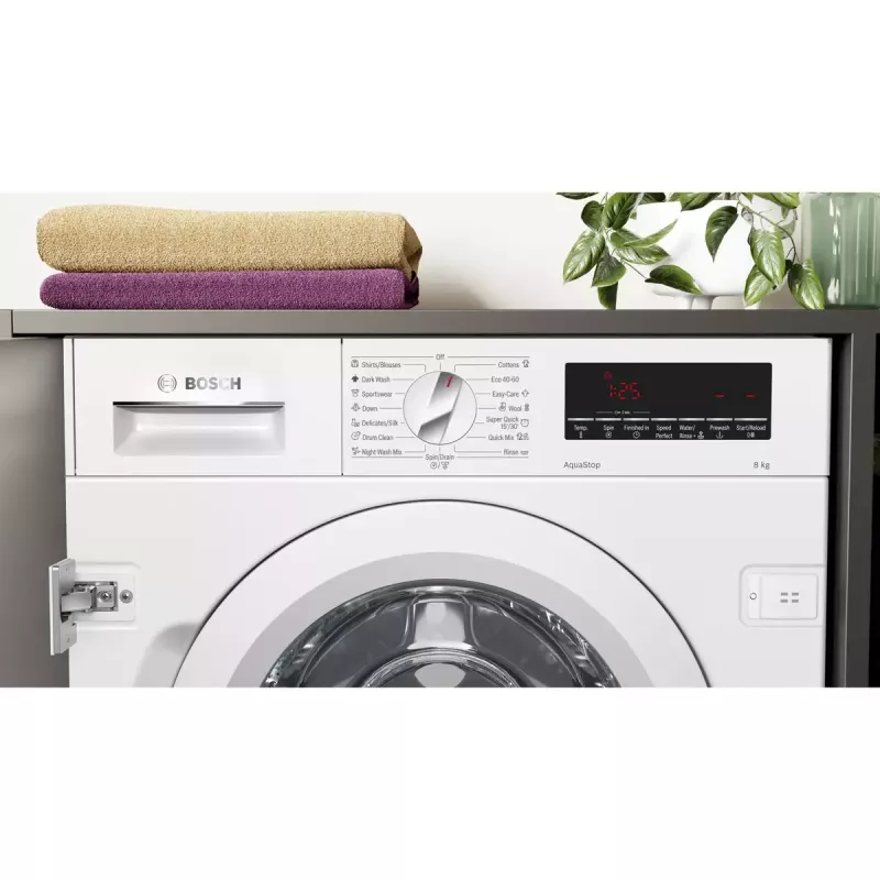 Bosch Serie 8 WIW28542EU skalbimo mašina, priekinio pakrovimo, 8 kg, 1400 aps./min., balta