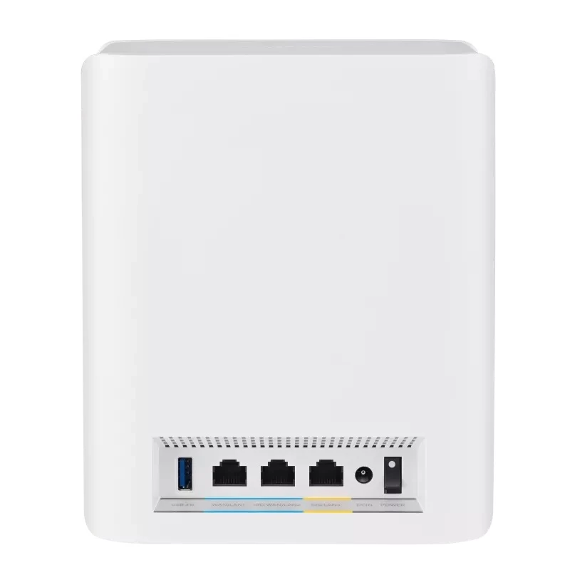 ASUS ZenWiFi BT10 triju juostų (2.4 GHz / 5 GHz / 6 GHz) Wi-Fi 7 (802.11be) belaidis maršrutizatorius, baltas, 3 vidinės antenos