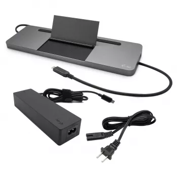 i-tec Metal SB-C Ergonomic 4K 3x Display Dock su 85 W PD ir universalus 100 W įkroviklis