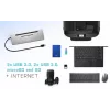 i-tec Metal SB-C Ergonomic 4K 3x Display Dock su 85 W PD ir universalus 100 W įkroviklis