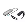i-tec Metal USB-C Nano 2x Display Docking Station su PD 100 W ir 100 W įkrovikliu