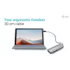 i-tec Metal USB-C Nano 2x Display Docking Station su PD 100 W ir 100 W įkrovikliu