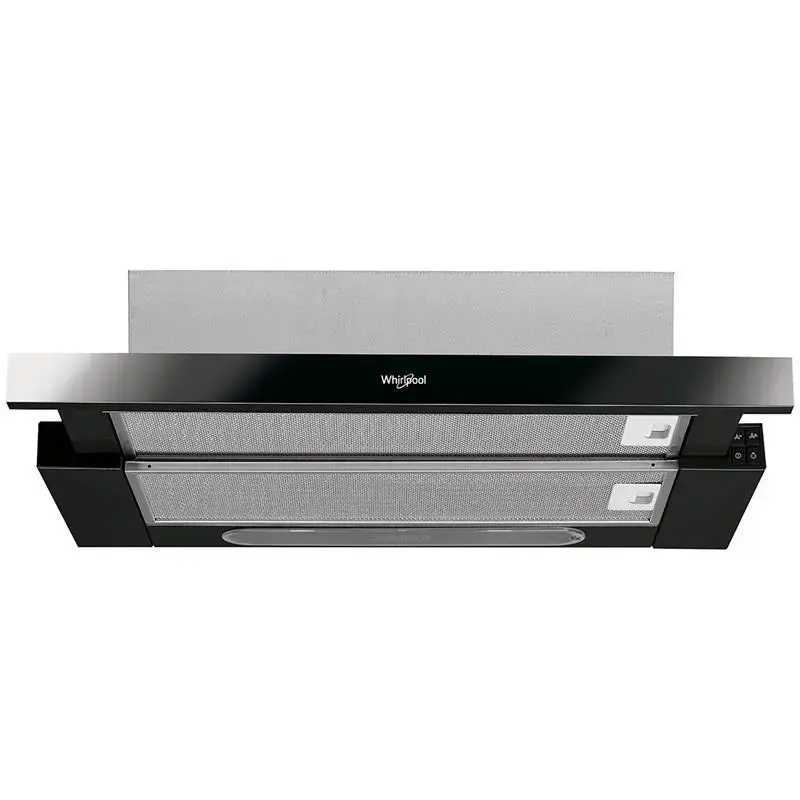 Pusiau įmontuojamas gartraukis WHIRLPOOL AKR750GK, 599 mm plotis, 304 m³/h, juodas
