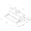 Pusiau įmontuojamas gartraukis WHIRLPOOL AKR750GK, 599 mm plotis, 304 m³/h, juodas