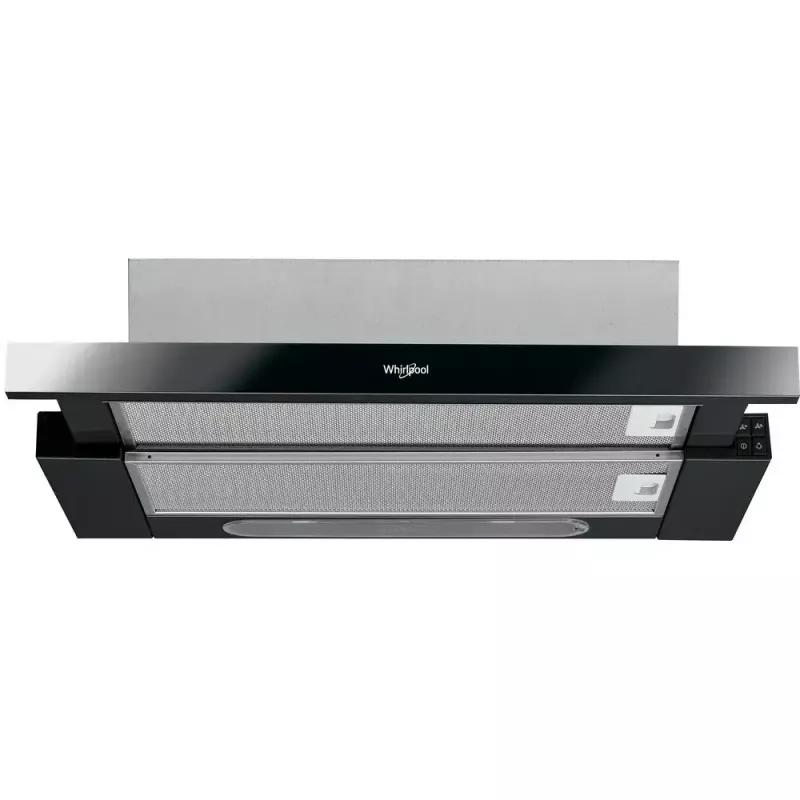 Pusiau įmontuojamas gartraukis WHIRLPOOL AKR750GK, 599 mm plotis, 304 m³/h, juodas