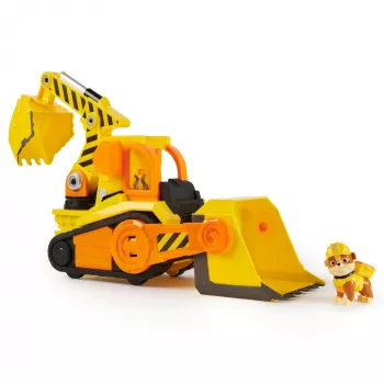 Rubble & Crew Bark Yard Deluxe buldozeris su šviesomis, garsais ir Rubble figūrėle