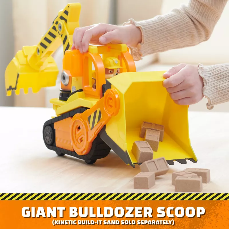 Rubble & Crew Bark Yard Deluxe buldozeris su šviesomis, garsais ir Rubble figūrėle