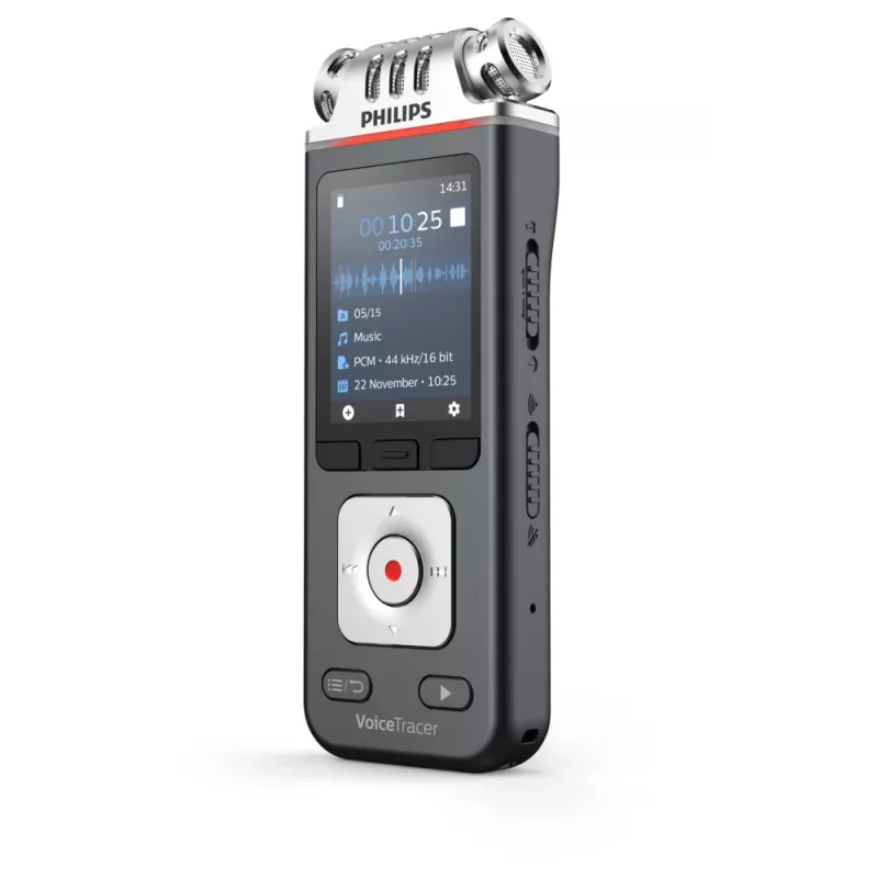 Philips VoiceTracer juodos ir pilkos spalvos diktofonas