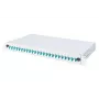 DIGITUS Fiber Optic Sliding Splice Box 1U su 24x LC duplex, M25 varžtu, splice kasete, OM3 spalvotais pigtailiais, adapteriu