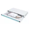 DIGITUS Fiber Optic Sliding Splice Box 1U su 24x LC duplex, M25 varžtu, splice kasete, OM3 spalvotais pigtailiais, adapteriu