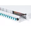 DIGITUS Fiber Optic Sliding Splice Box 1U su 24x LC duplex, M25 varžtu, splice kasete, OM3 spalvotais pigtailiais, adapteriu