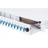 DIGITUS DN-96332/9 šviesolaidinė sujungimo dėžė, 1U, su 24x LC duplex adapteriais, M25 varžtu, sujungimo kasetė, vienmodė OS2, spalvotos pigtailės