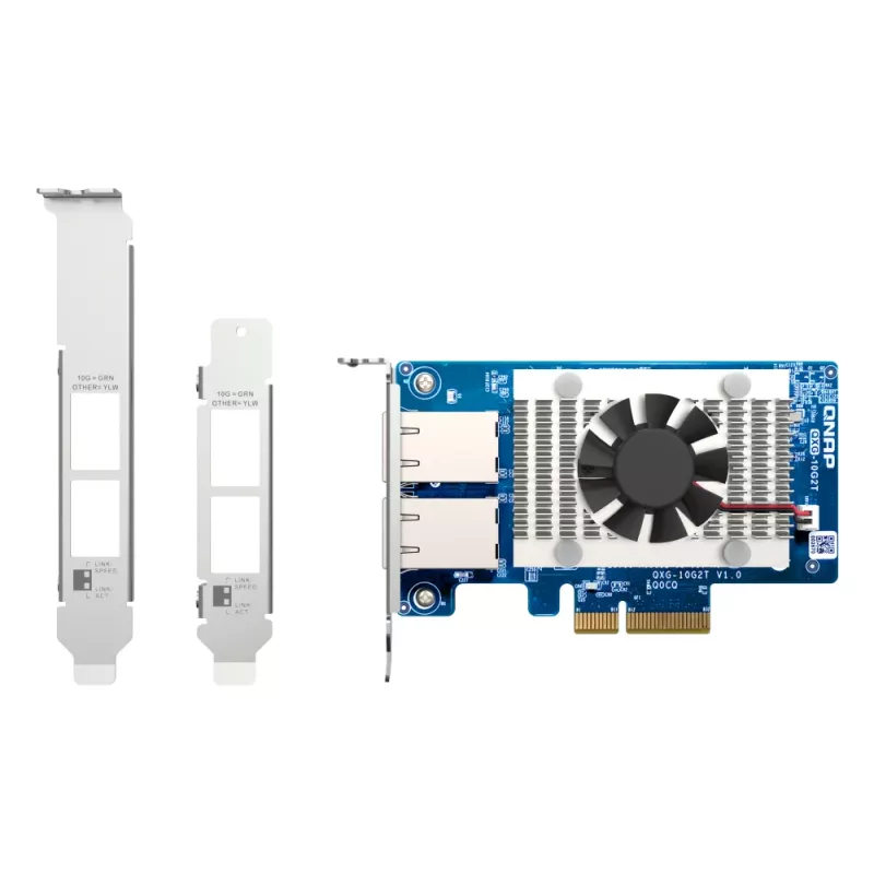 QNAP QXG-10G2T tinklo plokštė, vidinė, Ethernet, 10000 Mbit/s