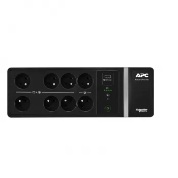 APC Back-UPS 500VA/300W, 230V, 8x prancūziški/belgiški lizdai, USB-A, keičiama baterija
