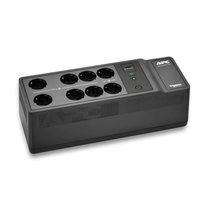APC Back-UPS 500VA/300W, 230V, 8x CEE 7/3 Schuko lizdai, USB A prievadas, keičiama baterija