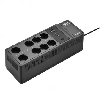 APC Back-UPS, 1050VA/600W, montuojamas ant grindų/sienos, 230V, 8x Schuko CEE 7/3 lizdai, USB A+C prievadas, keičiama baterija