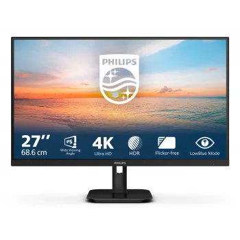 Philips 27E1N1800A/00 kompiuterio monitorius 68,6 cm (27 col.) 3840 x 2160 pikselių 4K Ultra HD LED juodas