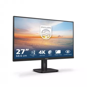 Philips 27E1N1800A/00 kompiuterio monitorius 68,6 cm (27 col.) 3840 x 2160 pikselių 4K Ultra HD LED juodas