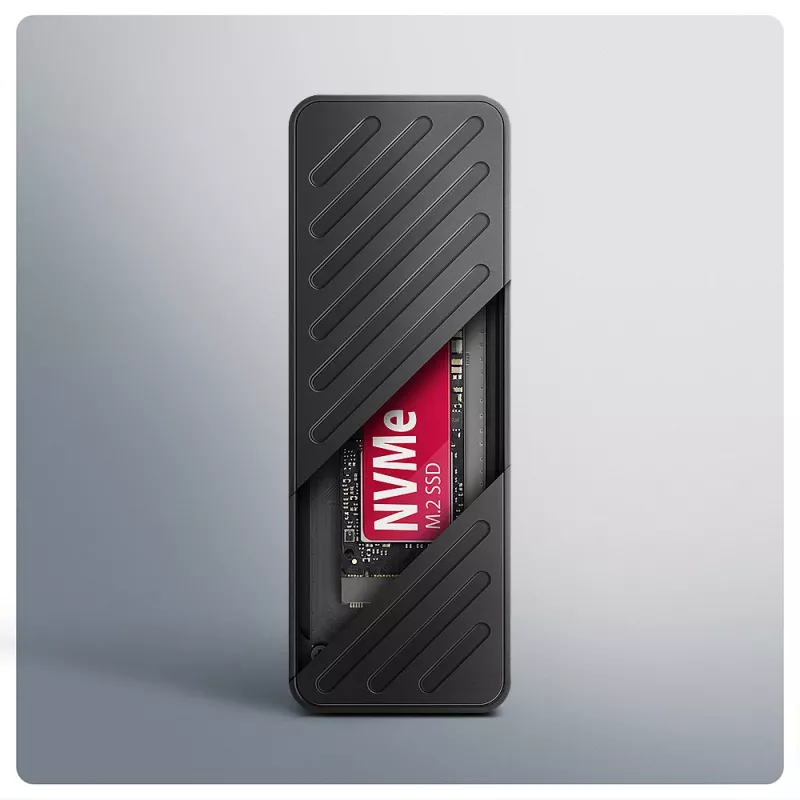 AXAGON EEM2-20G ARMORED dėžutė M.2 NVMe SSD, USB-C 20 Gbps, juoda