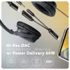 Axagon ADA-HCPD USB-C į 3.5 mm lizdą – Hi-Res DAC garso adapteris, 384kHz/32bit, PD 60W 3A