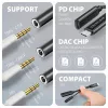 Axagon ADA-HCPD USB-C į 3.5 mm lizdą – Hi-Res DAC garso adapteris, 384kHz/32bit, PD 60W 3A