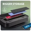 AXAGON HMC-UFO USB-C 9in1 stotelė su M.2 SATA/NVMe lizdu, 1 Gbit/s Ethernet, 384 kHz garsu, USB 3.2 Gen 2 Type-C, juoda